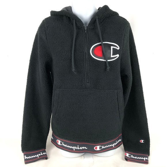 Champion Jackets & Blazers - Champion Women's Sherpa Pullover Hoodie Black